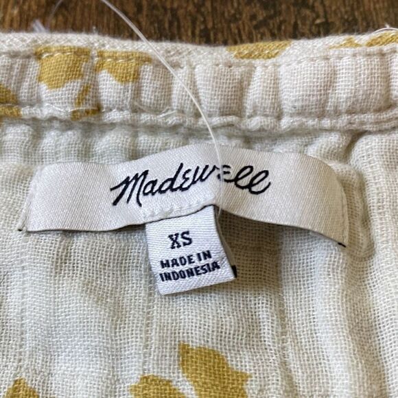 Madewell flutter sleeve floral wrap shirt top XS gauze - Picture 7 of 10